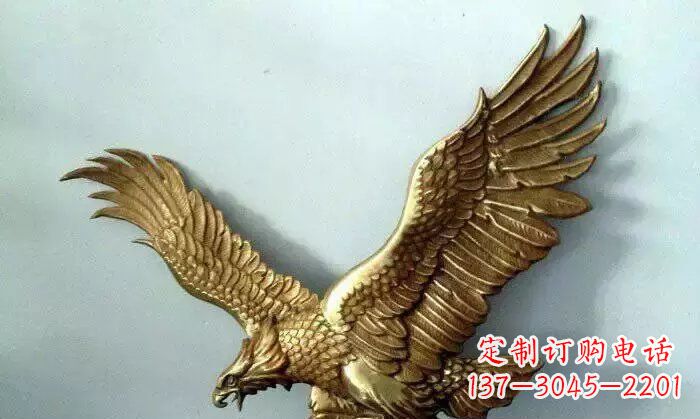 日照铸铜老鹰企业动物铜雕 (2)