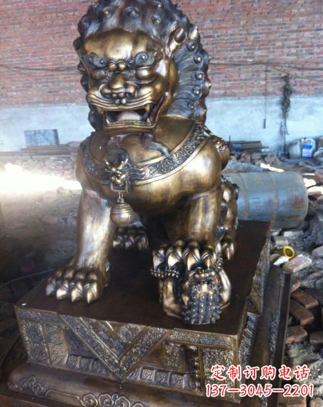 日照铸铜母子狮子雕塑