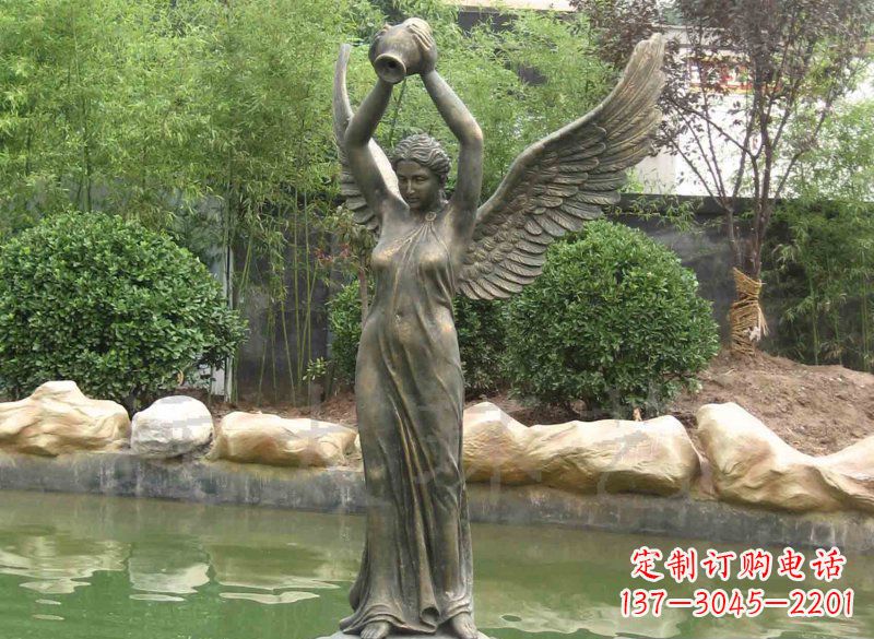 日照铸铜欧式人物喷泉雕塑