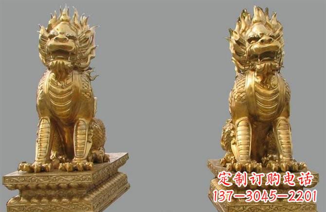 日照铸铜麒麟雕塑222