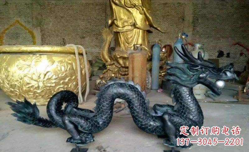 日照铸铜双龙戏珠广场铜雕
