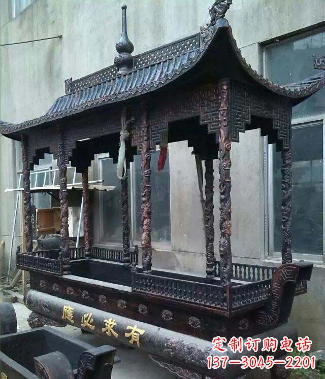 日照铸铜寺庙香炉铜雕 (2)