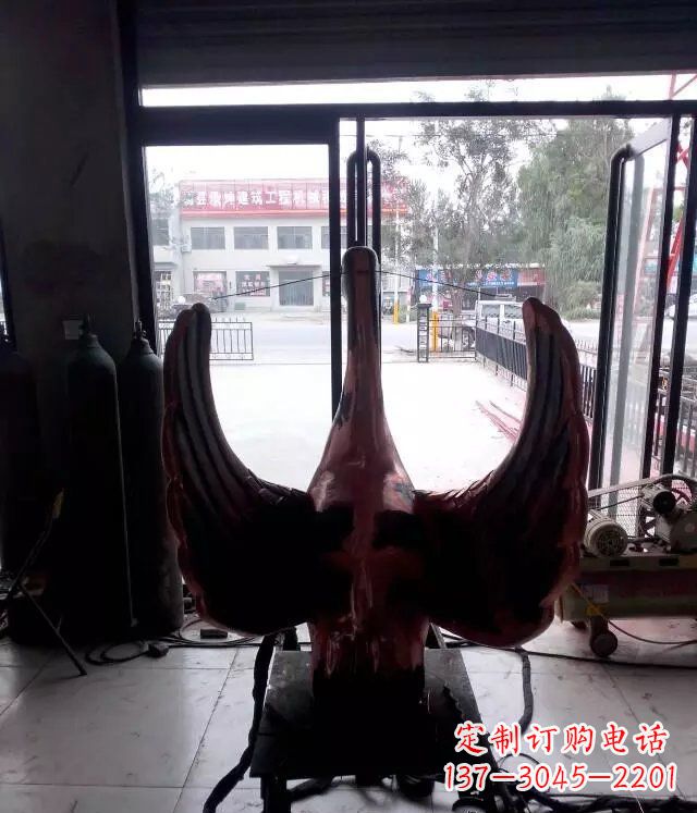 日照铸铜天鹅公园动物铜雕 (2)