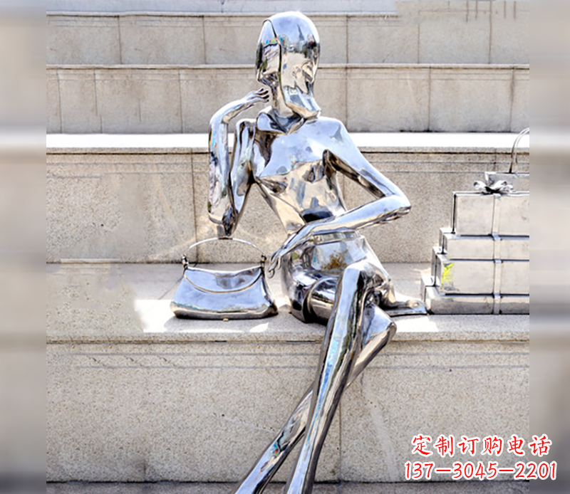 日照不锈钢美女购物造型