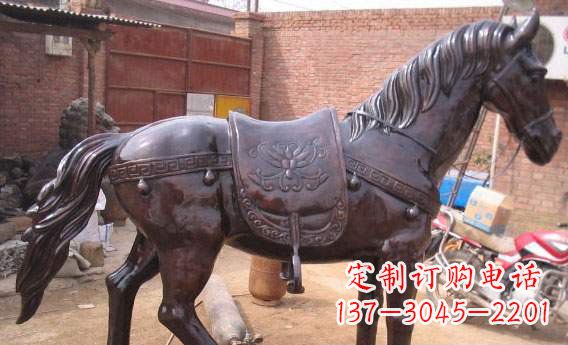 日照紫铜马公园铜雕