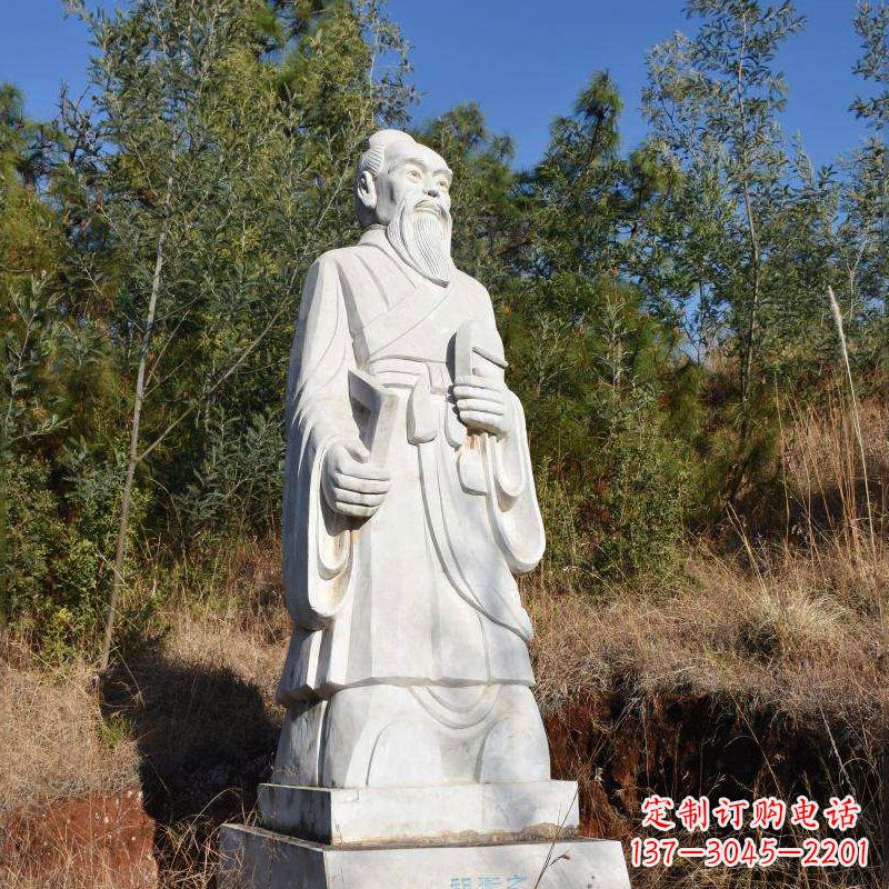日照祖冲之汉白玉石雕像-公园景区中国古代名人雕塑