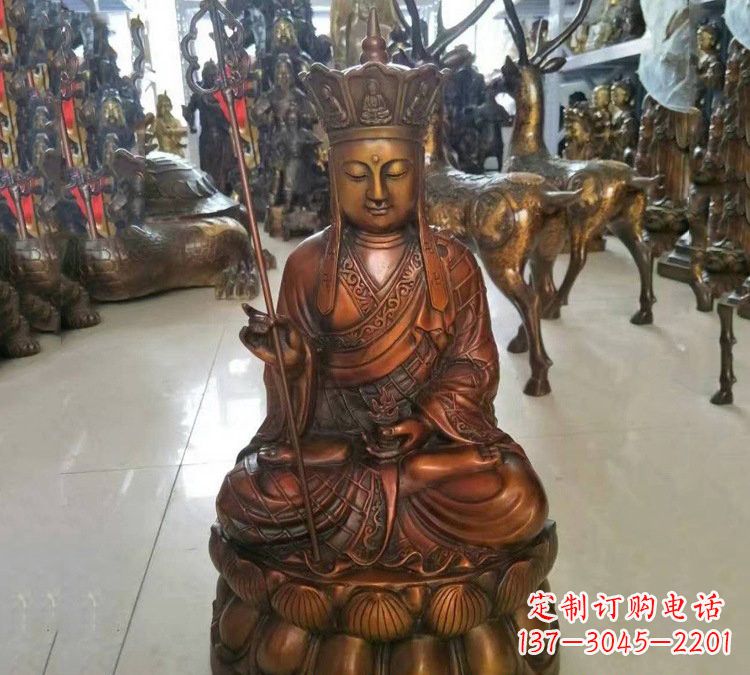 日照坐式地藏菩萨铜雕