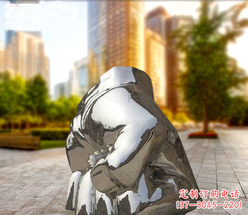 日照广场不锈钢拳头景观雕塑