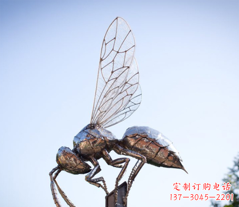 日照蜜蜂雕塑不锈钢