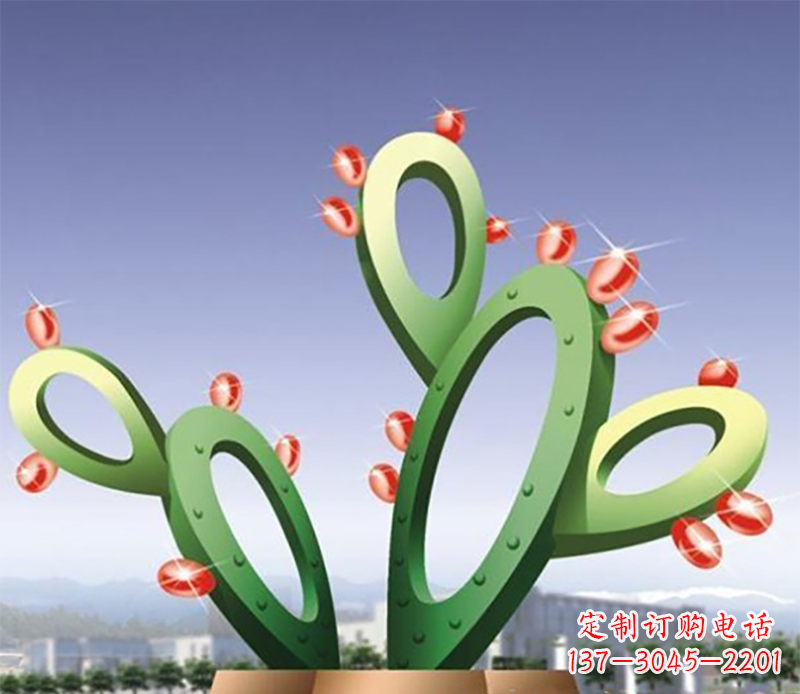 日照仙人掌不锈钢雕塑